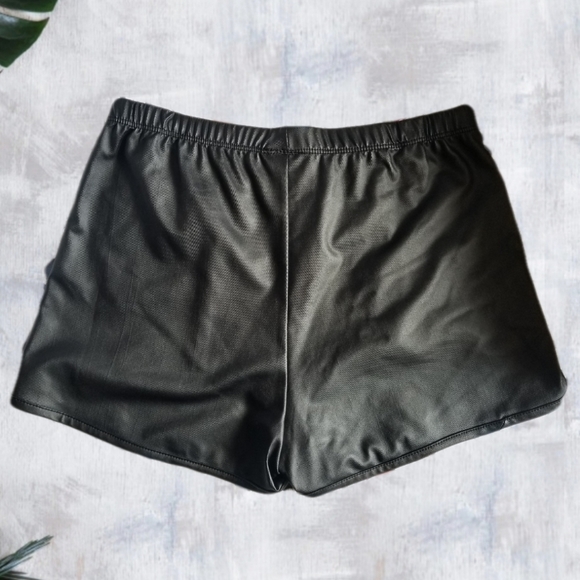 NWOT/ Faux Leather Boom Boom Shorts - Picture 2 of 3